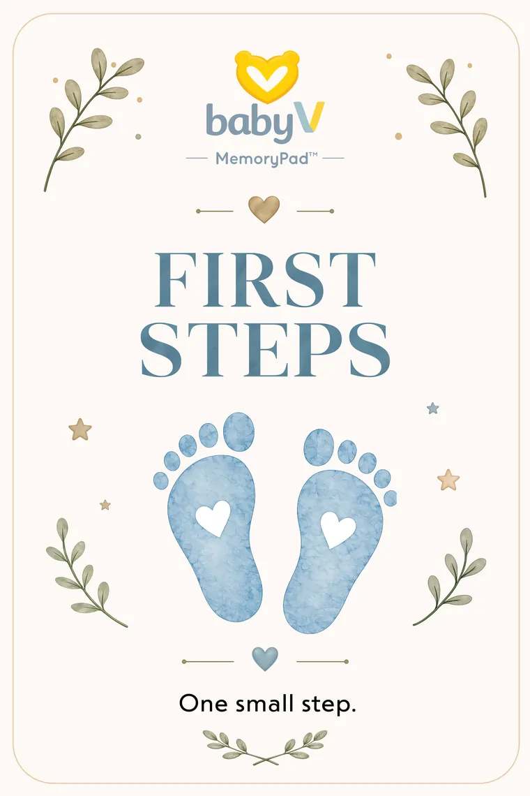 BabyV MemoryPad™ First Steps milestone card