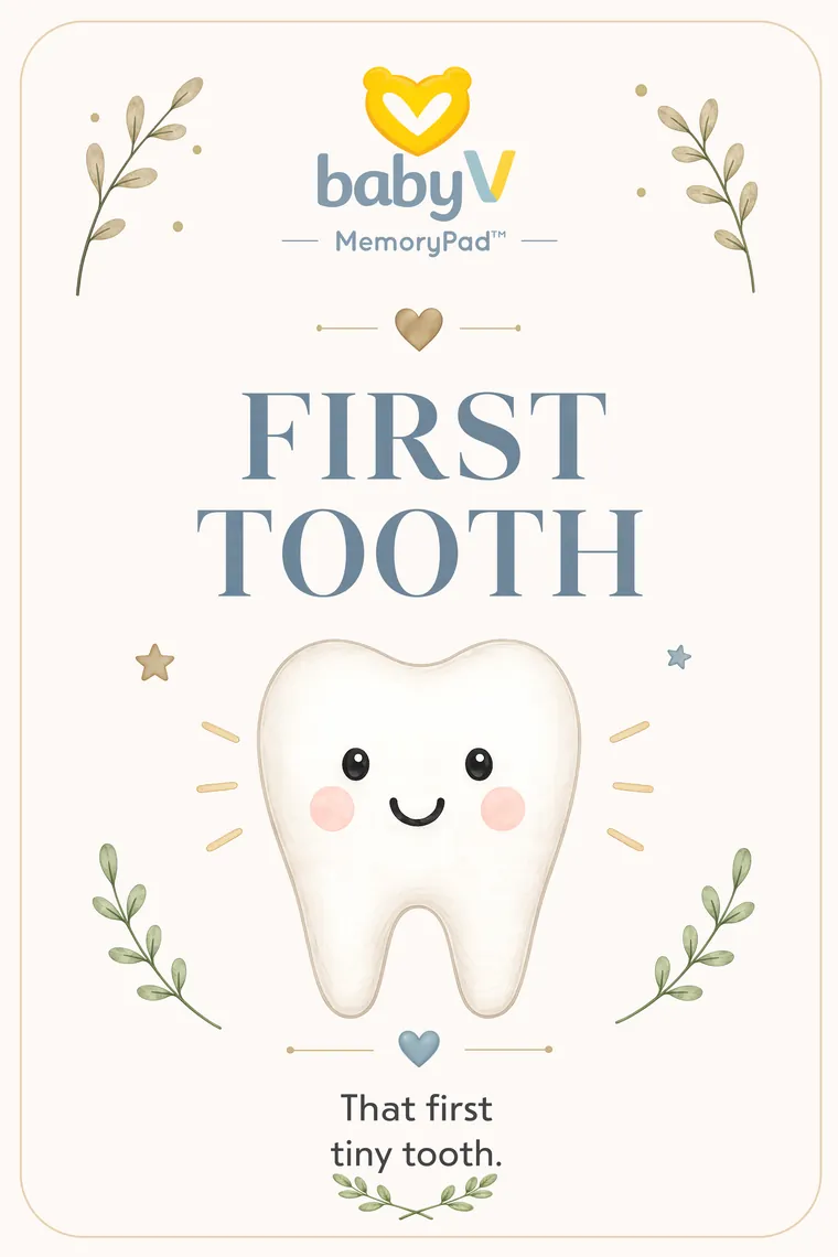 BabyV MemoryPad™ First Tooth milestone card