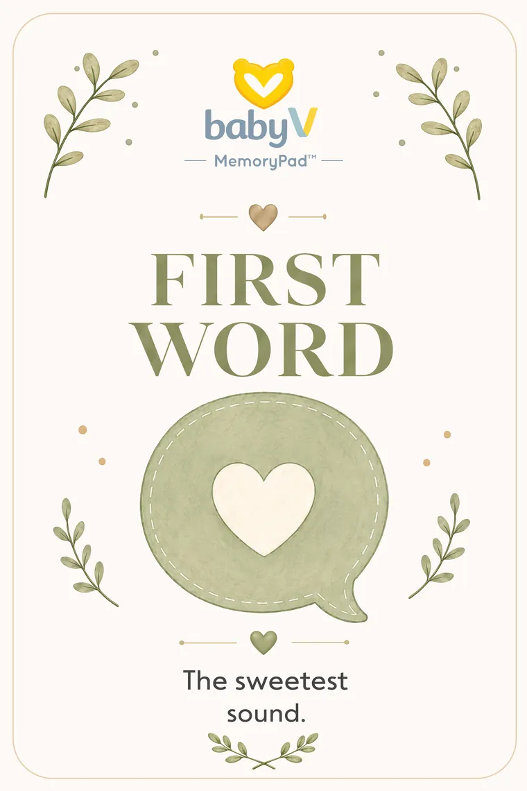 BabyV MemoryPad™ First Word milestone card