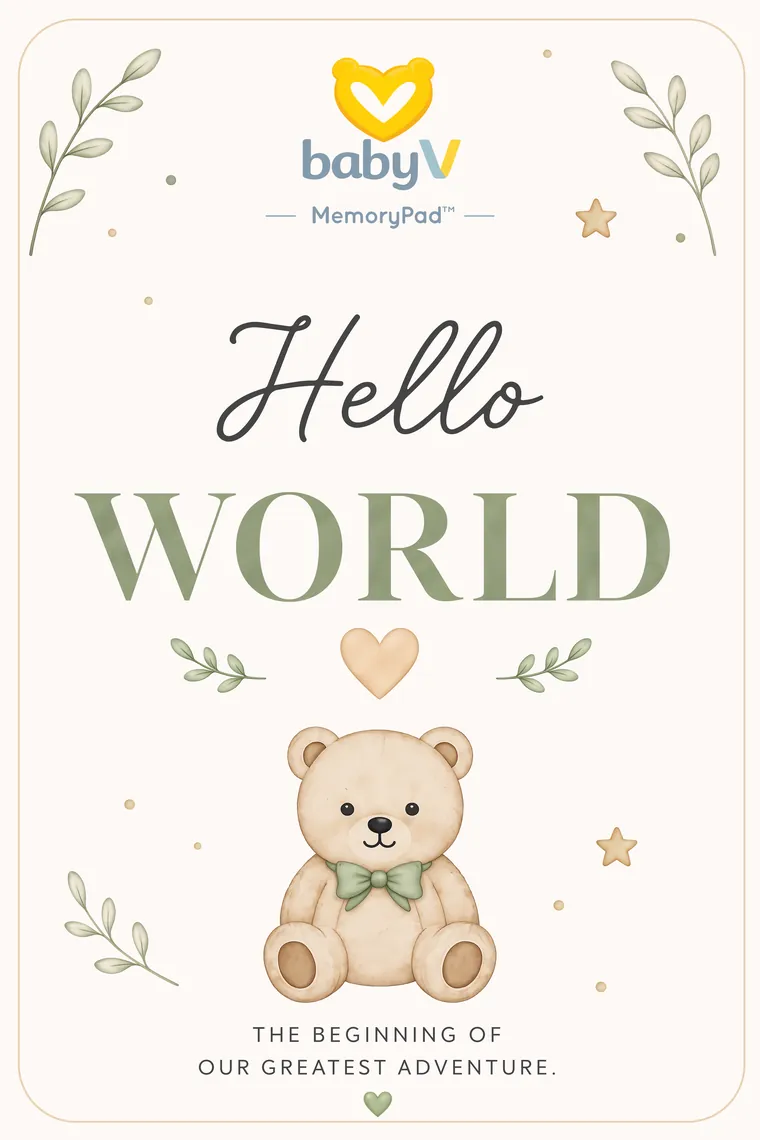 BabyV MemoryPad™ Hello World milestone card