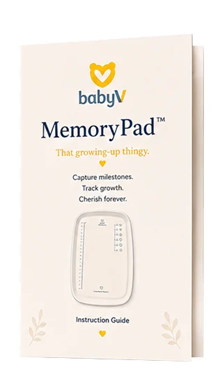 The BabyV MemoryPad™ printed instruction guide